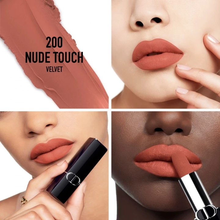 200 Nude Touch Velvet - Rouge Dior Rouge à lèvres Confort et Longue Tenue - Soin Floral Hydratant - DIOR - Incenza