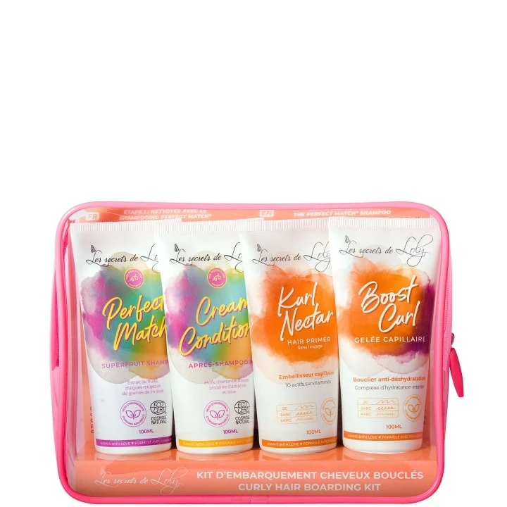 Trousse Voyage Boucles  Coffret Soin Routine Cheveux Bouclés - Les Secrets de Loly - Incenza