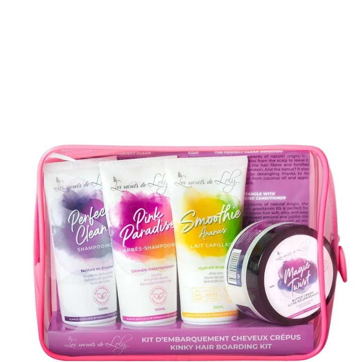 Trousse Cheveux Crépus Routine Format Voyage - 4 produits - Les Secrets de Loly - Incenza