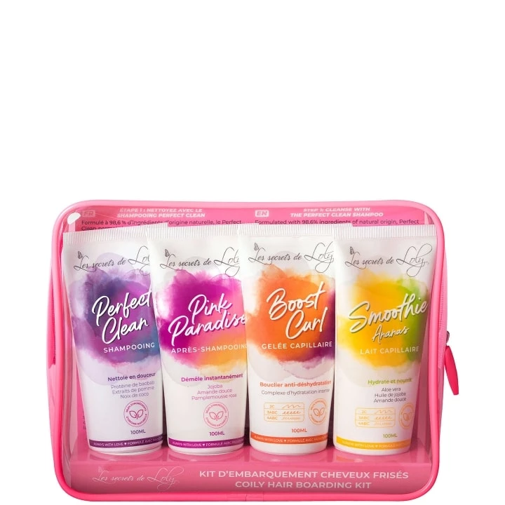 Trousse Cheveux Frisés Routine Format Voyage - 4 Produits - Les Secrets de Loly - Incenza