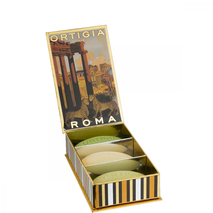 City Box Roma Coffret de 3 Savons Parfumés - Ortigia Sicilia - Incenza