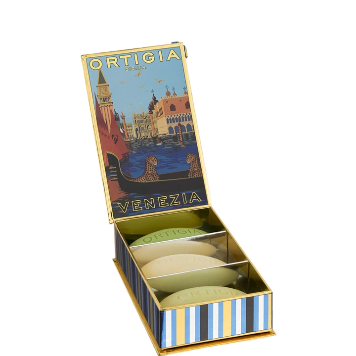 City Box Venezia Coffret de 3 Savons Parfumés - Ortigia Sicilia - Incenza