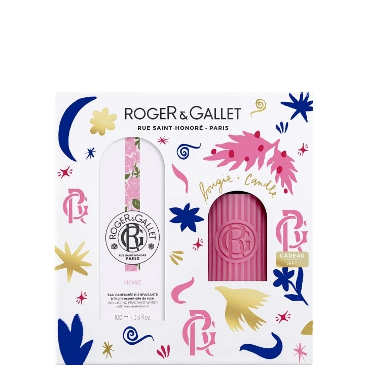 Rose Coffret Eau Parfumée Bienfaisante - Bougie Parfumée - Roger&Gallet - Incenza