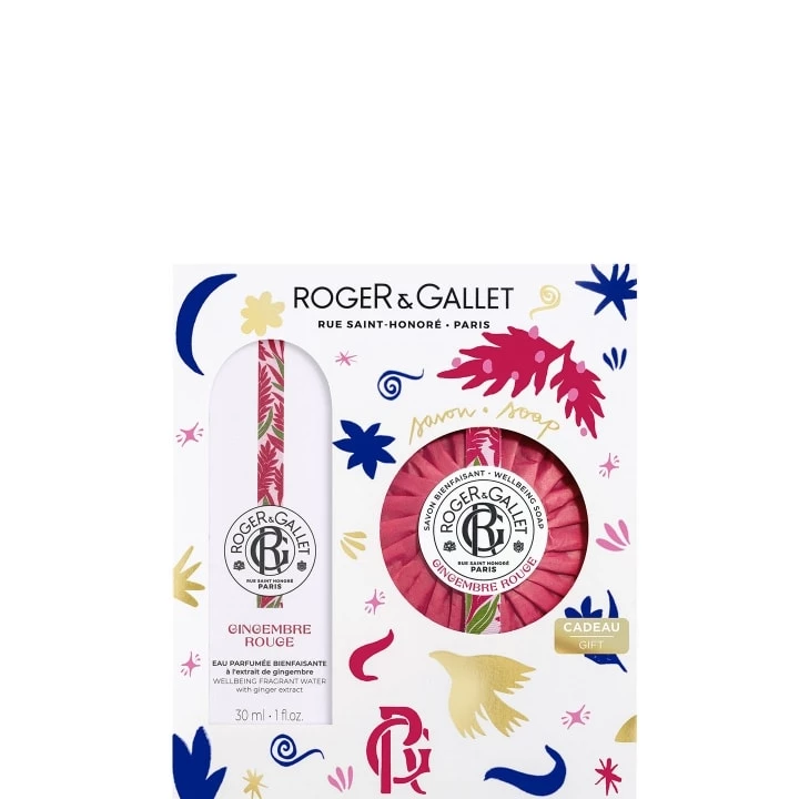 Gingembre Rouge Coffret Eau Parfumée Bienfaisante - Savon Parfumé - Roger&Gallet - Incenza