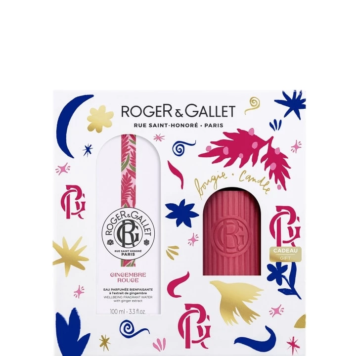 Gingembre Rouge Coffret Eau Parfumée Bienfaisante - Bougie Parfumée - Roger&Gallet - Incenza