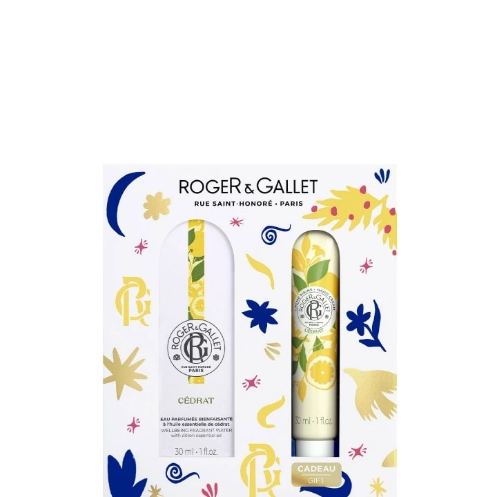 Cédrat Coffret Eau Parfumée Bienfaisante - Crème Mains - Roger&Gallet - Incenza