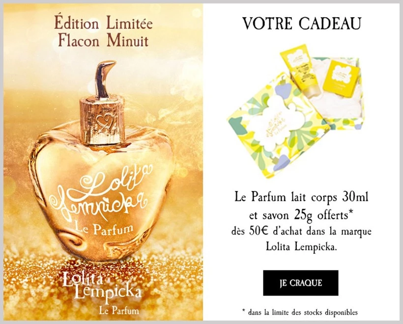 Offre Cadeau Parfum Femme LOLITA LEMPICKA - incenza