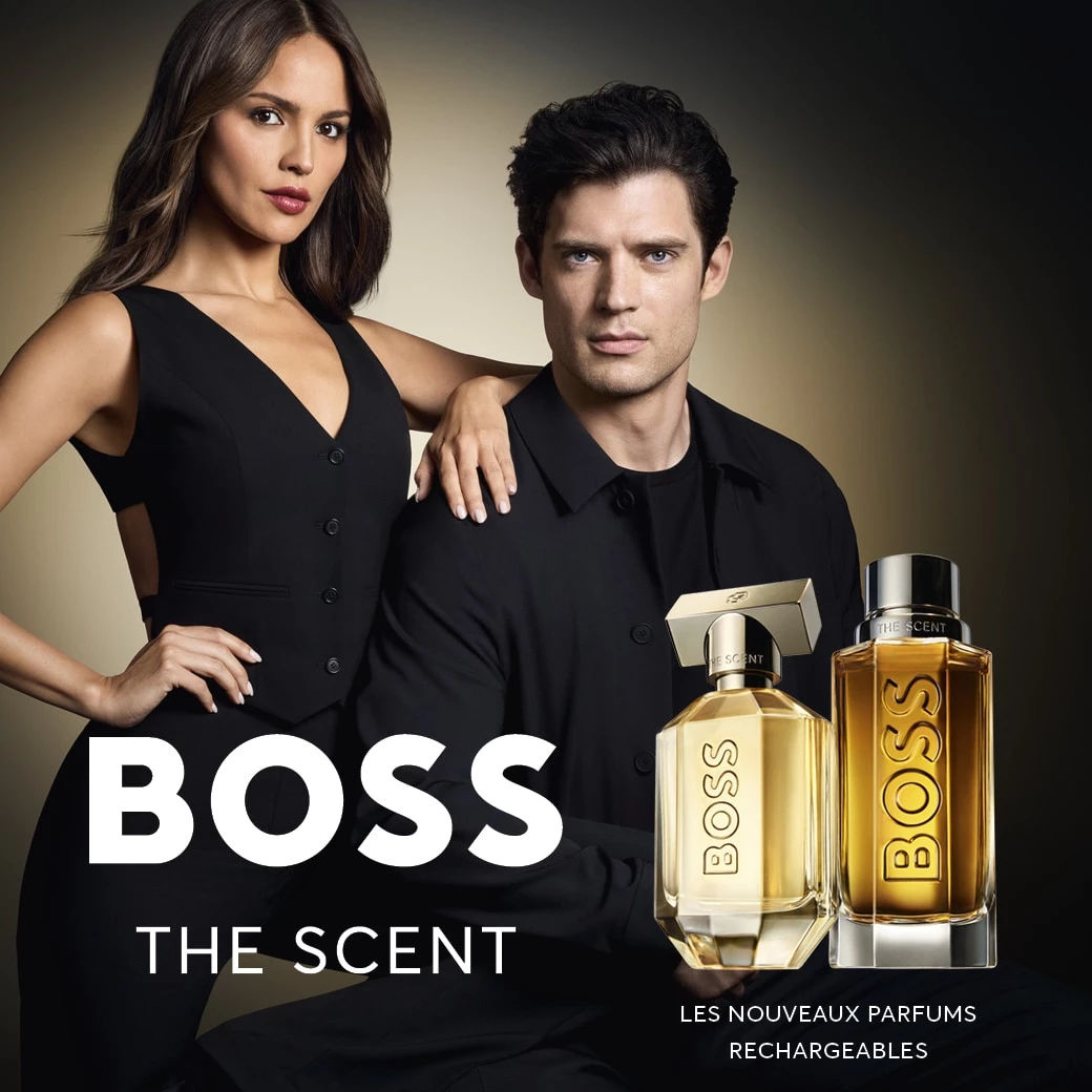 Eiza Gonzalez et David Corenswet égéries The Scent HUGO BOSS - Incenza