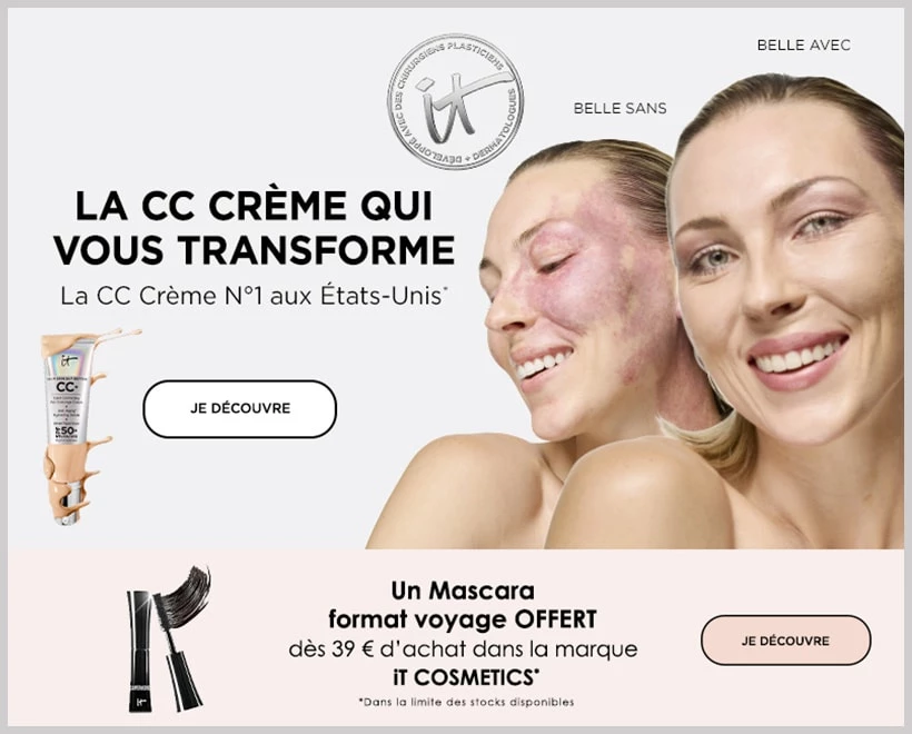 Your Skin But Better CC + Cream SPF 50 + CC Crème Correctrice Haute Couvrance IT COSMETICS - incenza